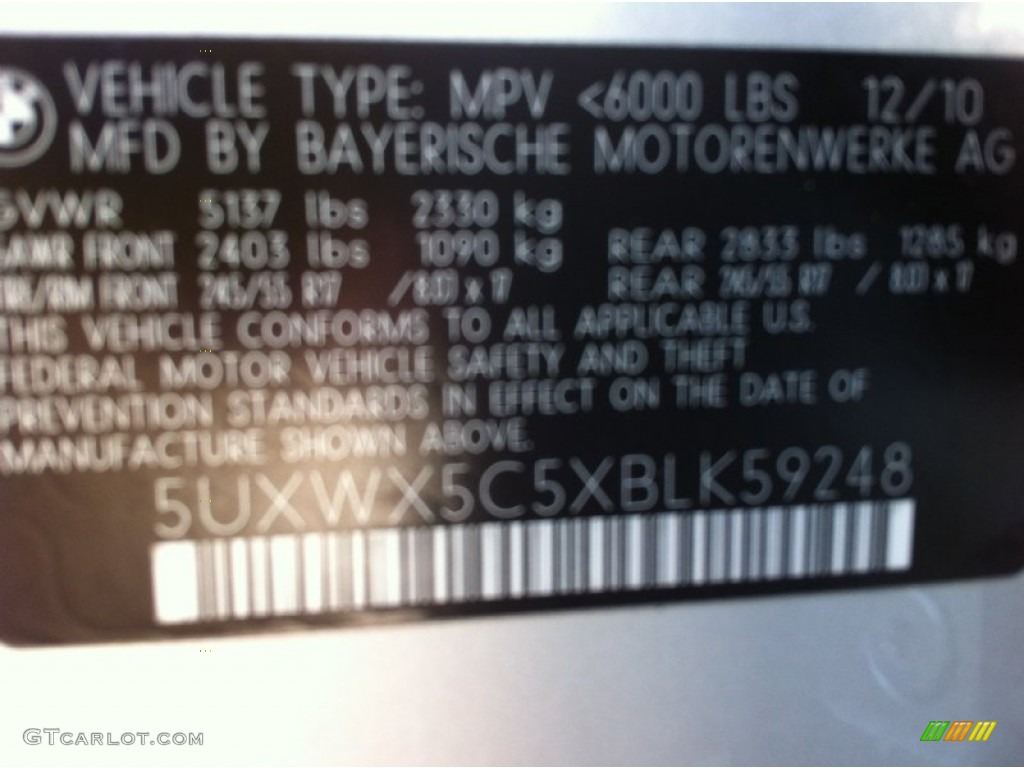 2011 X3 xDrive 28i - Mineral Silver Metallic / Black photo #16