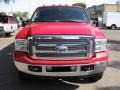 2005 Red Ford F350 Super Duty Lariat Crew Cab 4x4 Chassis  photo #2