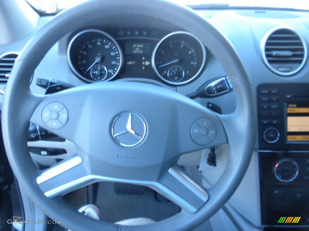 2010 Mercedes-Benz ML 350 Ash Steering Wheel Photo #55937673
