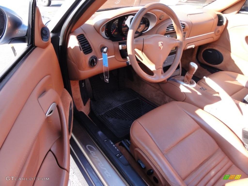 Cinnamon Brown Interior 2004 Porsche 911 Carrera 4S Cabriolet Photo #55938078