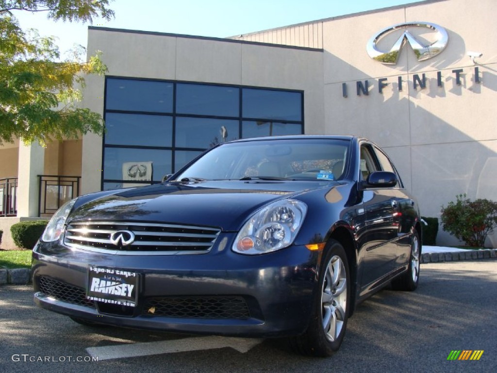 2006 G 35 x Sedan - Twilight Blue Pearlcoat / Wheat photo #1