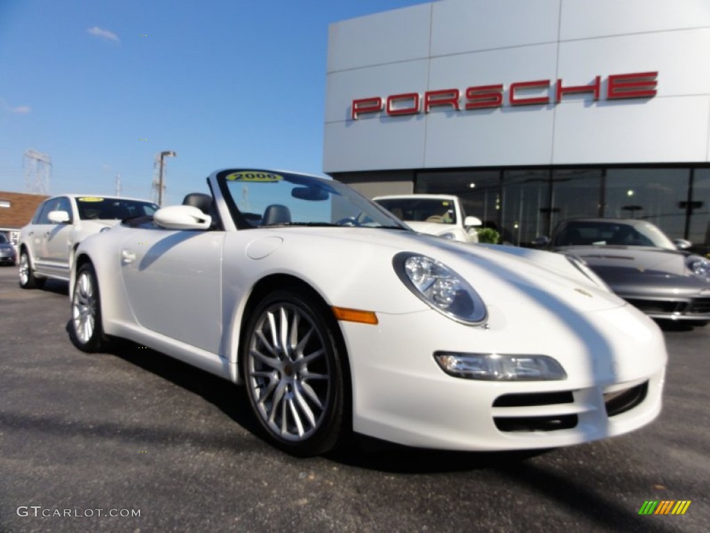 Carrara White 2006 Porsche 911 Carrera Cabriolet Exterior Photo #55939149
