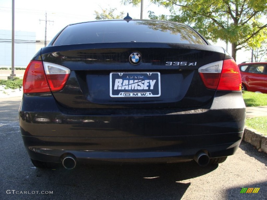 2007 3 Series 335xi Sedan - Black Sapphire Metallic / Black photo #6