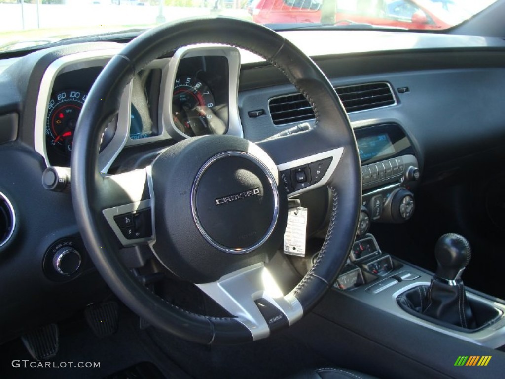 2010 Chevrolet Camaro SS Coupe Black Steering Wheel Photo #55939690