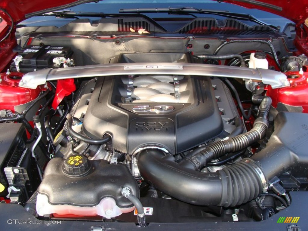 2012 Ford Mustang GT Coupe 5.0 Liter DOHC 32-Valve Ti-VCT V8 Engine Photo #55940440