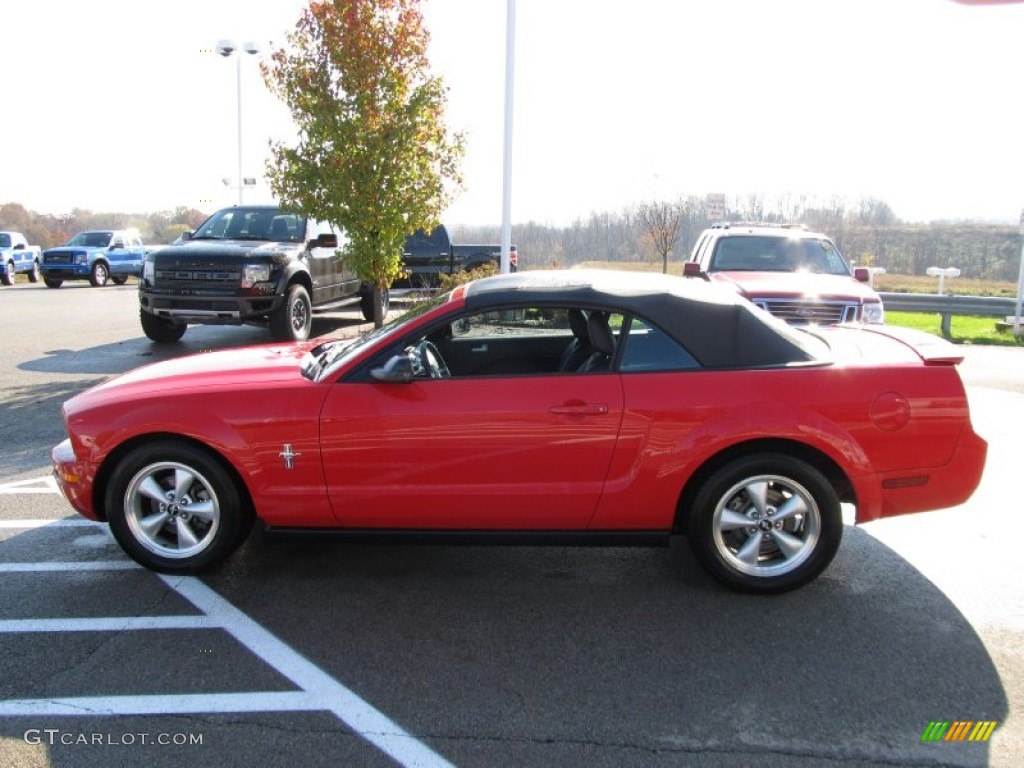 2008 Mustang V6 Premium Convertible - Torch Red / Dark Charcoal photo #10