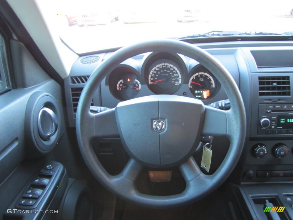 2011 Dodge Nitro Heat Dark Slate Gray Steering Wheel Photo #55941781