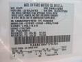  2000 Town Car Executive White Pearlescent Tri-Coat Color Code WF