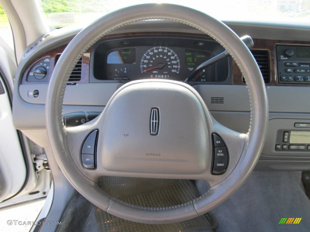 2000 Lincoln Town Car Executive Medium Parchment Steering Wheel Photo #55944493