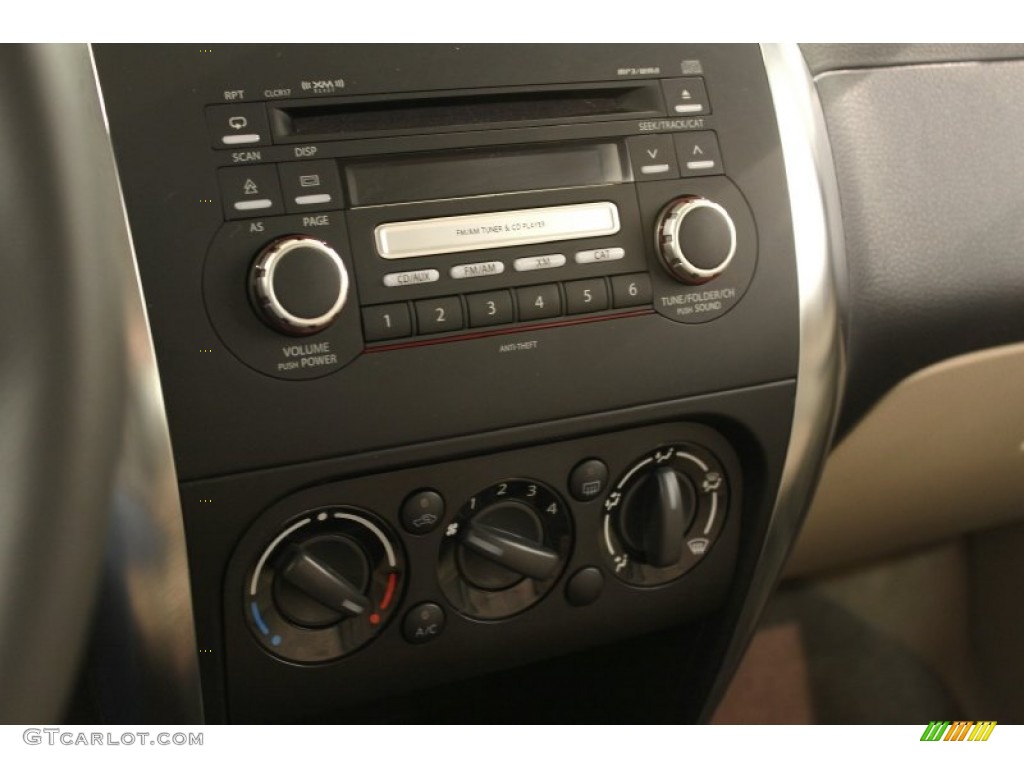 2010 SX4 Sedan LE - Azure Grey Metallic / Beige photo #9