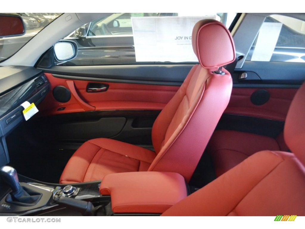 Coral Red/Black Interior 2012 BMW 3 Series 328i Coupe Photo #55946656