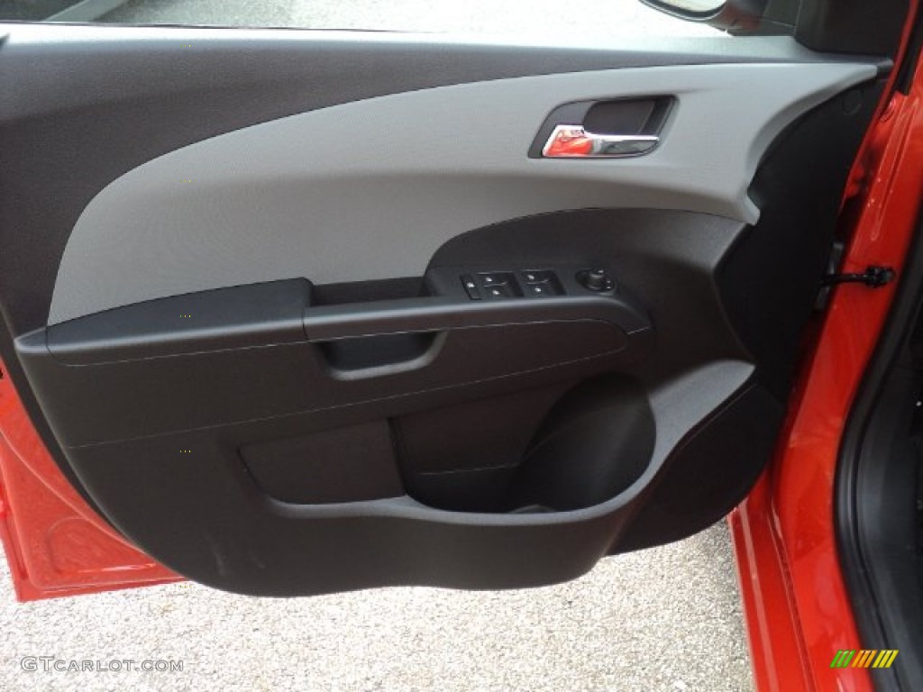 2012 Chevrolet Sonic LT Hatch Jet Black/Dark Titanium Door Panel Photo #55947859