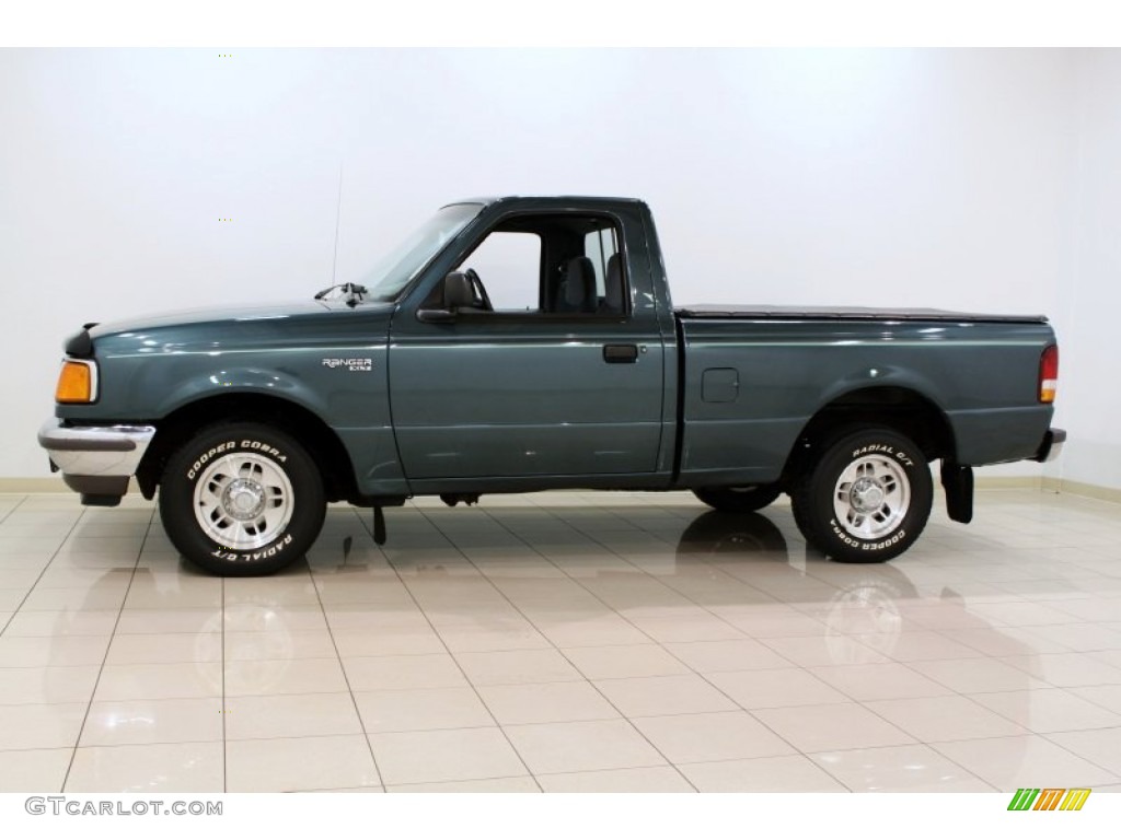 Medium Willow Green Metallic 1997 Ford Ranger XLT Regular Cab Exterior Photo #55949233