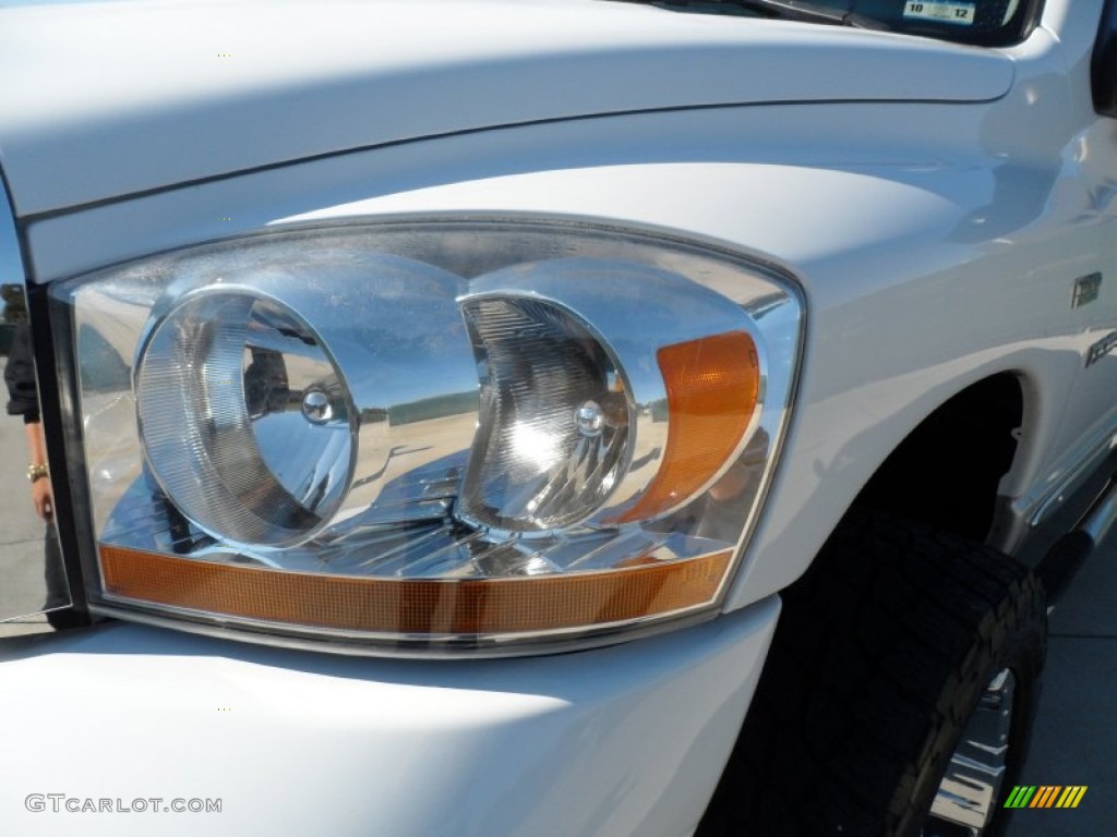 2006 Ram 1500 Laramie Mega Cab 4x4 - Bright White / Medium Slate Gray photo #10