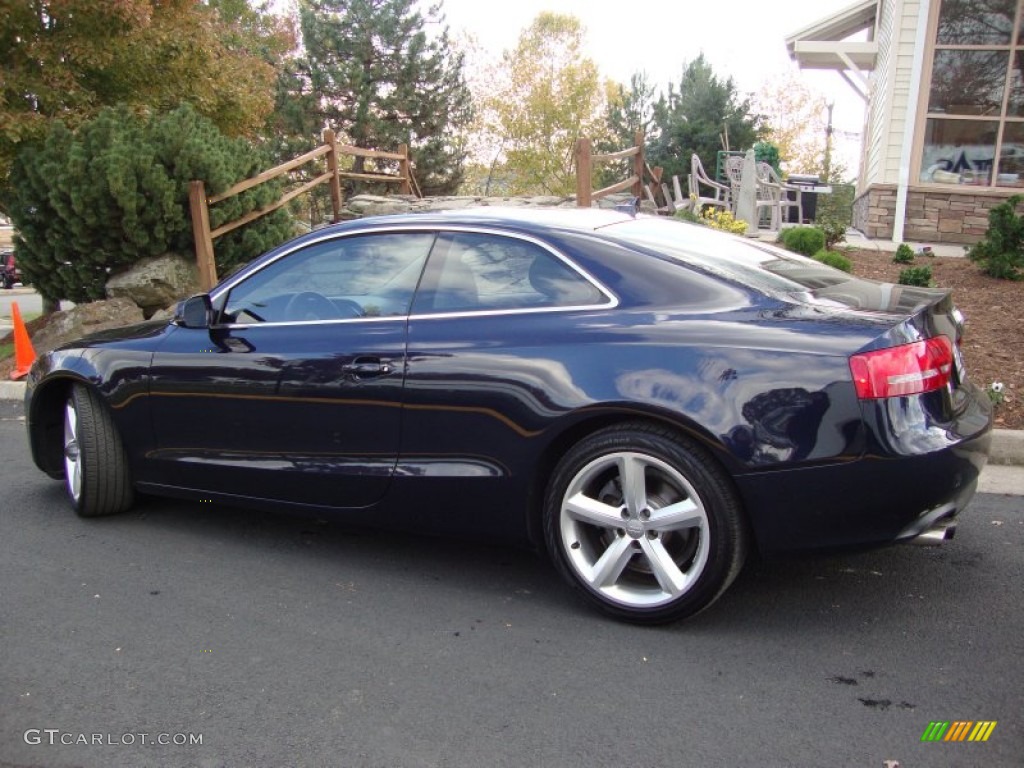 Deep Sea Blue Pearl Effect 2010 Audi A5 2.0T quattro Coupe Exterior Photo #55950750
