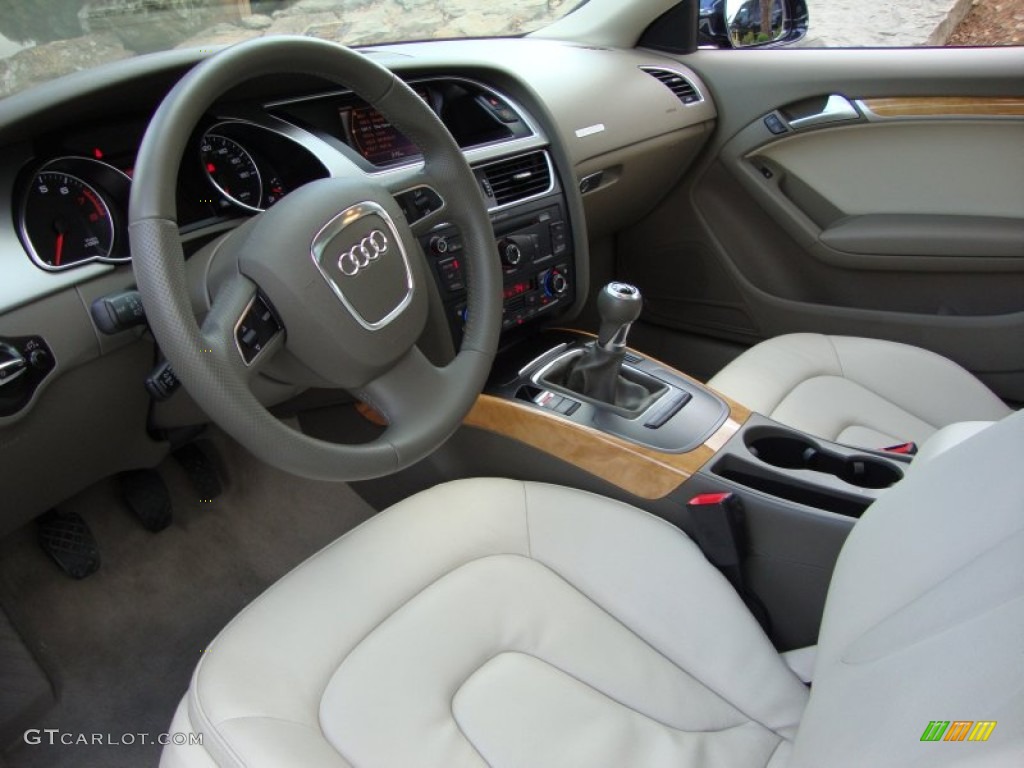 Linen Beige Interior 2010 Audi A5 2.0T quattro Coupe Photo #55950823