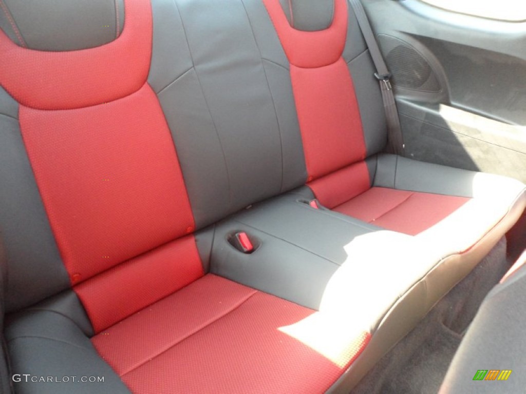Black Leather/Red Cloth Interior 2012 Hyundai Genesis Coupe 2.0T R-Spec Photo #55951834