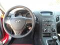2012 Hyundai Genesis Coupe Black Leather/Red Cloth Interior Dashboard Photo