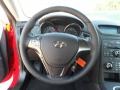 Black Leather/Red Cloth 2012 Hyundai Genesis Coupe 2.0T R-Spec Steering Wheel