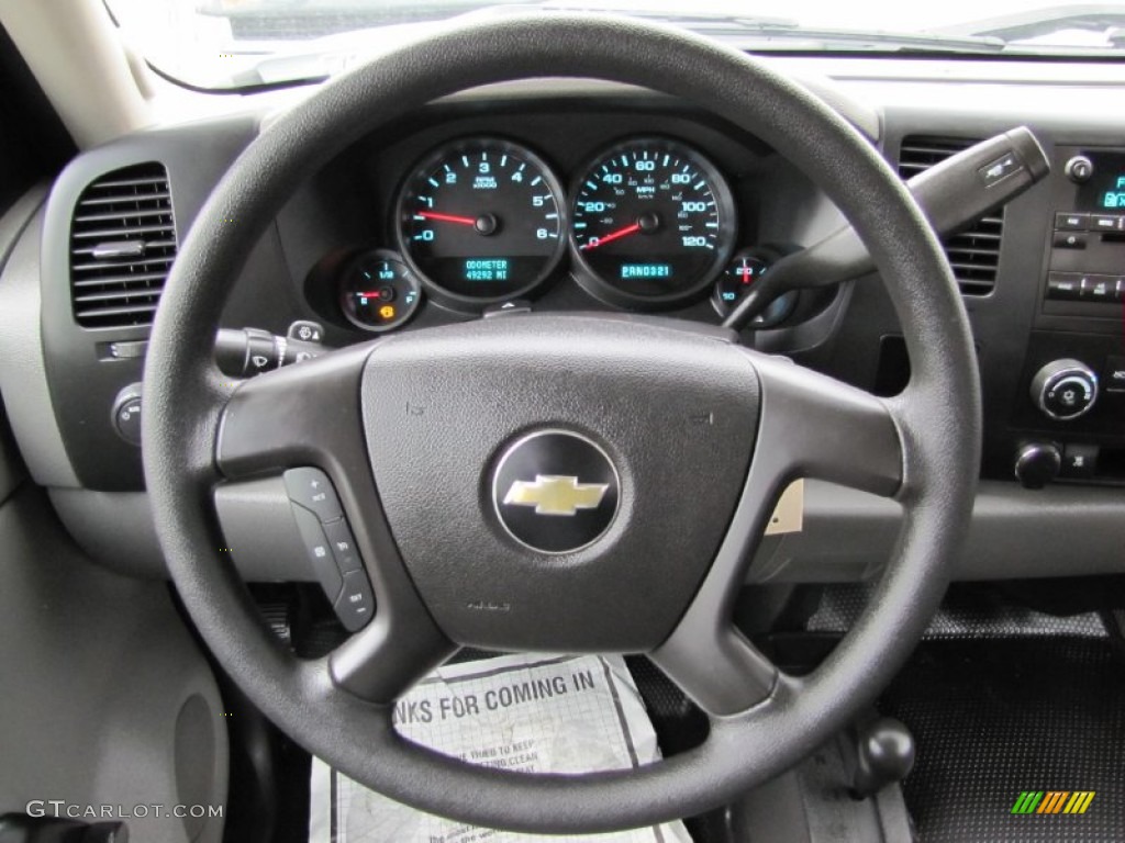 2009 Chevrolet Silverado 1500 Crew Cab 4x4 Dark Titanium Steering Wheel Photo #55953232