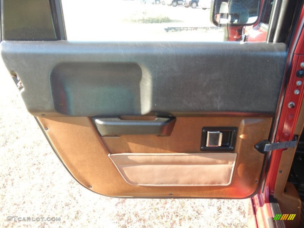 2006 Hummer H1 Alpha Open Top Ebony/Brown Door Panel Photo #55953709