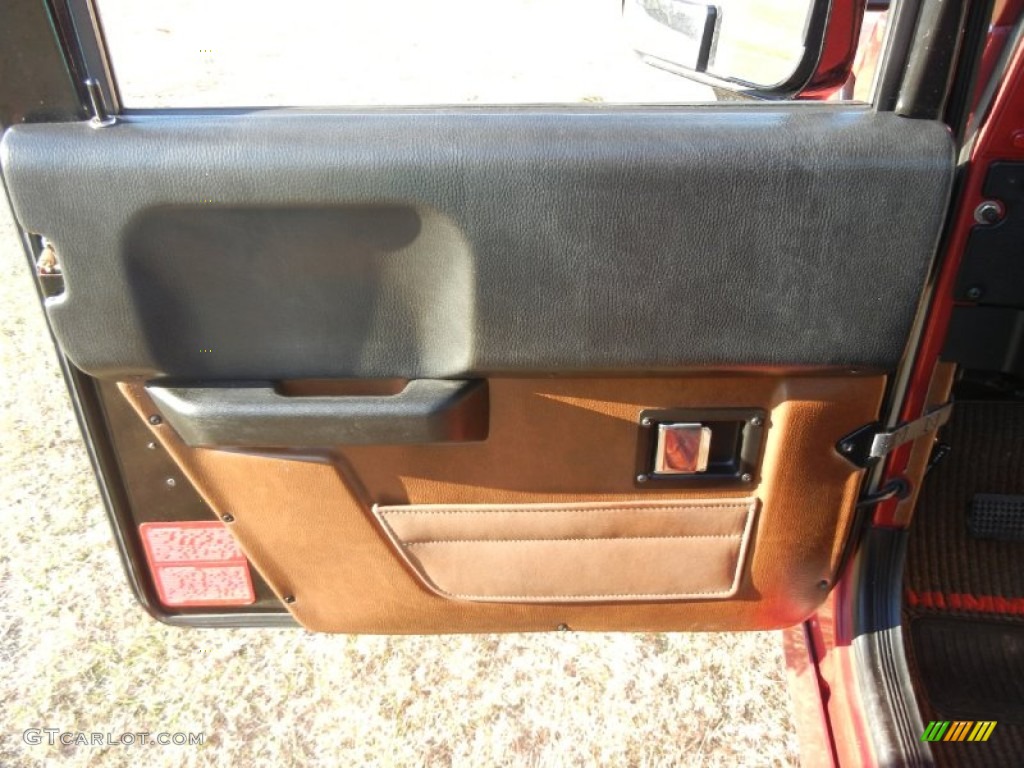 2006 Hummer H1 Alpha Open Top Ebony/Brown Door Panel Photo #55953718