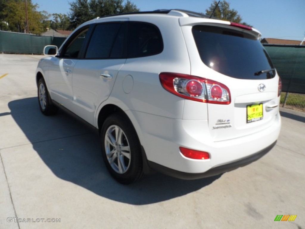 2012 Santa Fe Limited V6 - Glacier White / Beige photo #5