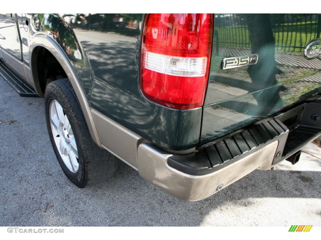 2004 F150 Lariat SuperCrew 4x4 - Aspen Green Metallic / Tan photo #21