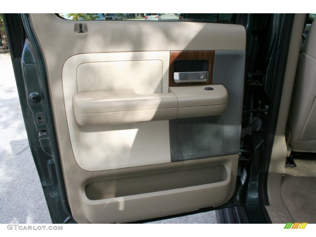 2004 F150 Lariat SuperCrew 4x4 - Aspen Green Metallic / Tan photo #35