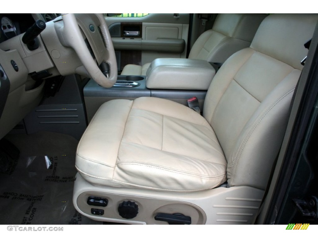 2004 F150 Lariat SuperCrew 4x4 - Aspen Green Metallic / Tan photo #47