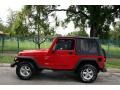 2001 Flame Red Jeep Wrangler Sport 4x4  photo #3
