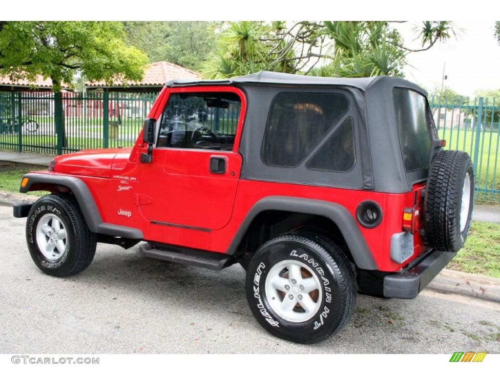 2001 Wrangler Sport 4x4 - Flame Red / Agate Black photo #5