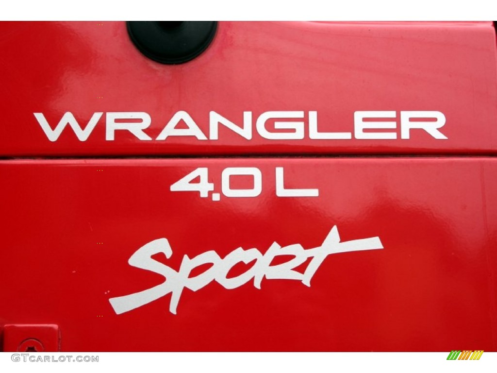 2001 Wrangler Sport 4x4 - Flame Red / Agate Black photo #27
