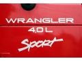 2001 Flame Red Jeep Wrangler Sport 4x4  photo #27