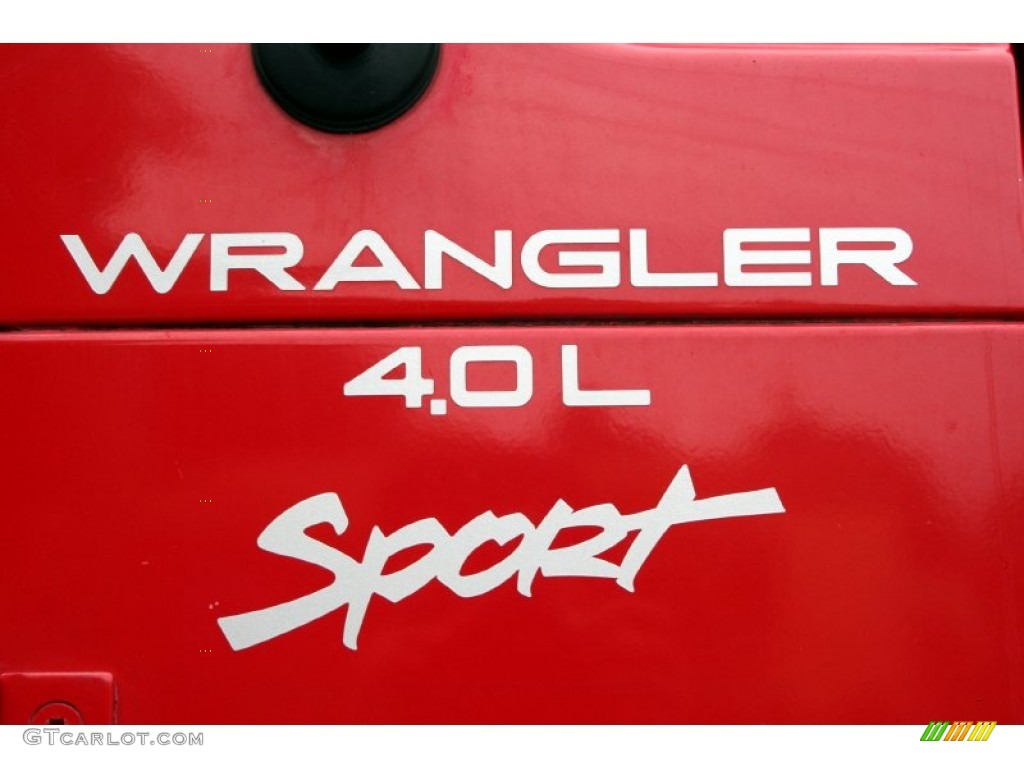 2001 Wrangler Sport 4x4 - Flame Red / Agate Black photo #28
