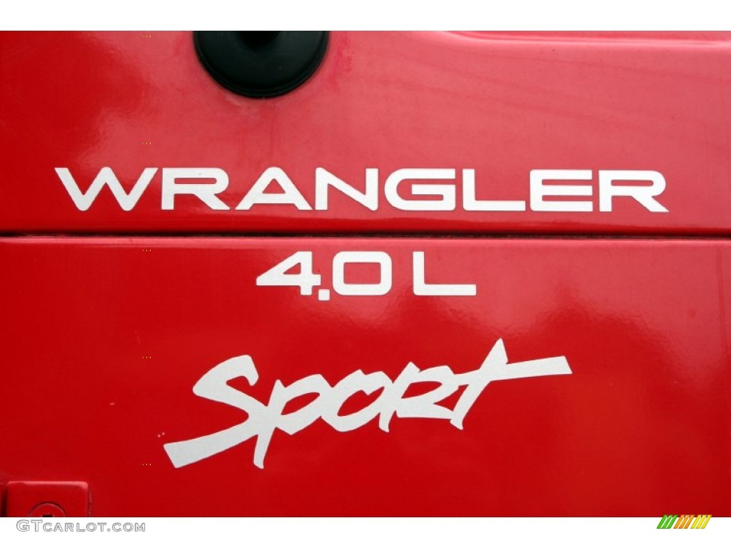 2001 Wrangler Sport 4x4 - Flame Red / Agate Black photo #67