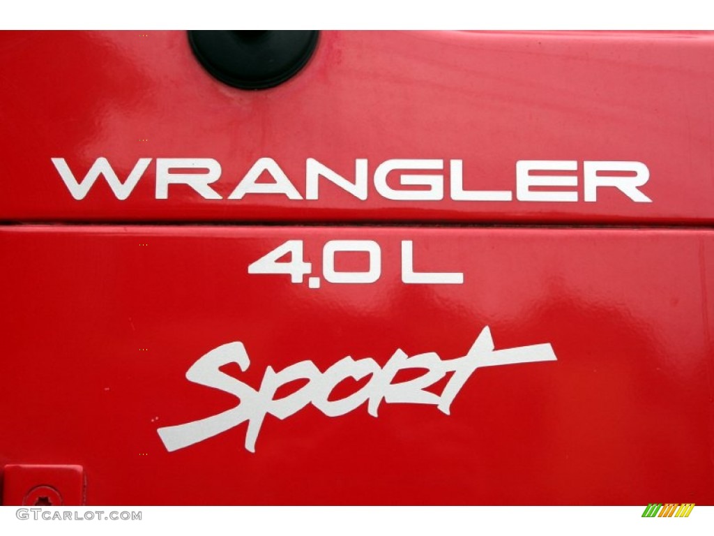 2001 Wrangler Sport 4x4 - Flame Red / Agate Black photo #68