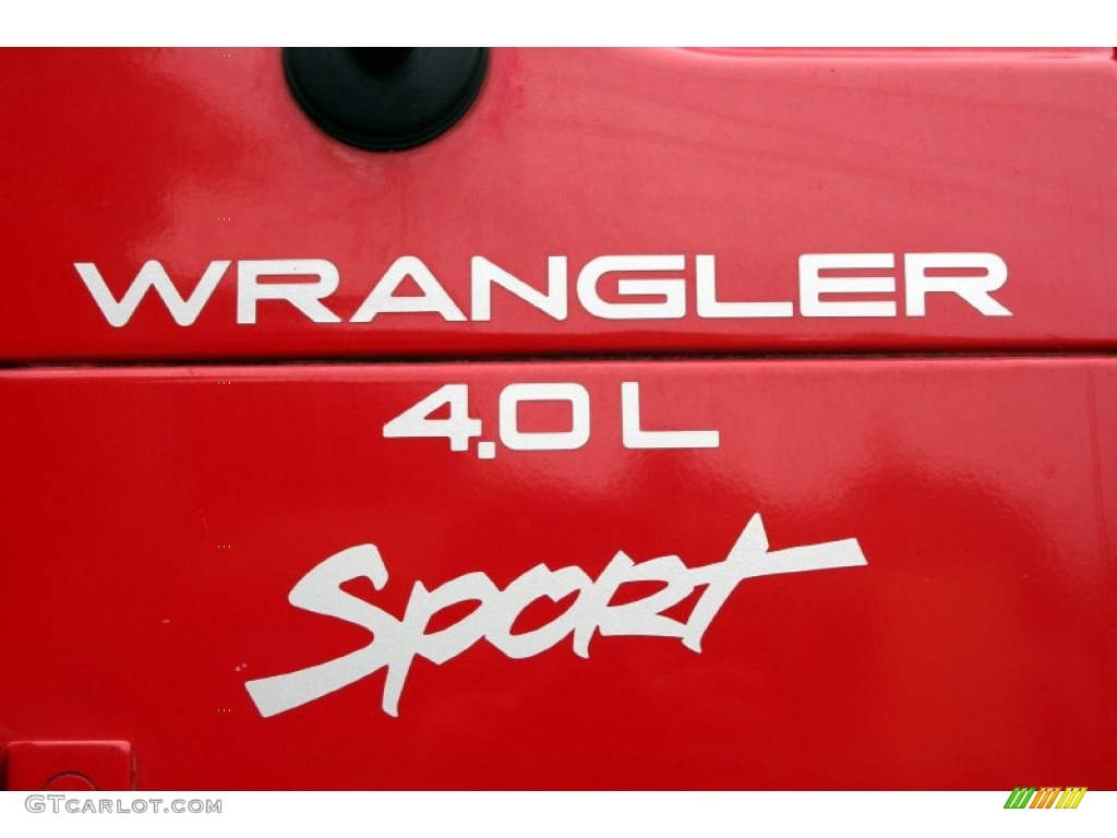 2001 Wrangler Sport 4x4 - Flame Red / Agate Black photo #76