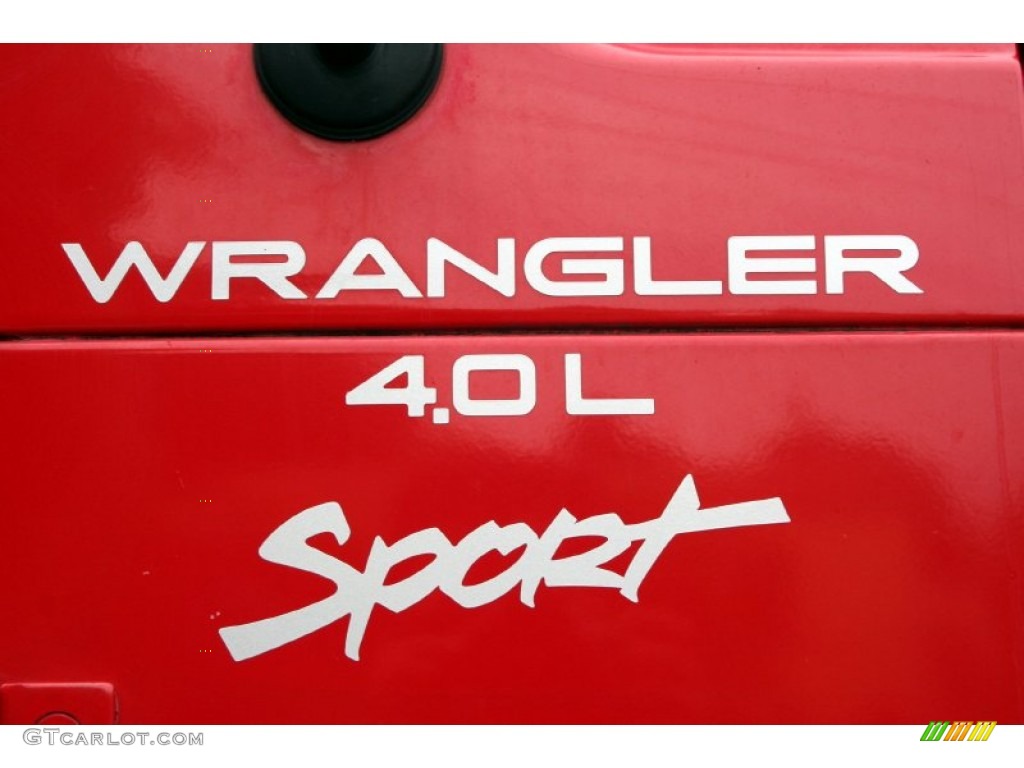 2001 Wrangler Sport 4x4 - Flame Red / Agate Black photo #77