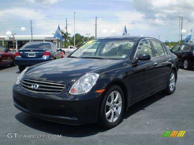 2006 G 35 Sedan - Black Obsidian / Wheat photo #3