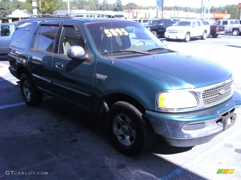 1997 Expedition XLT - Vermont Green Metallic / Medium Prairie Tan photo #4