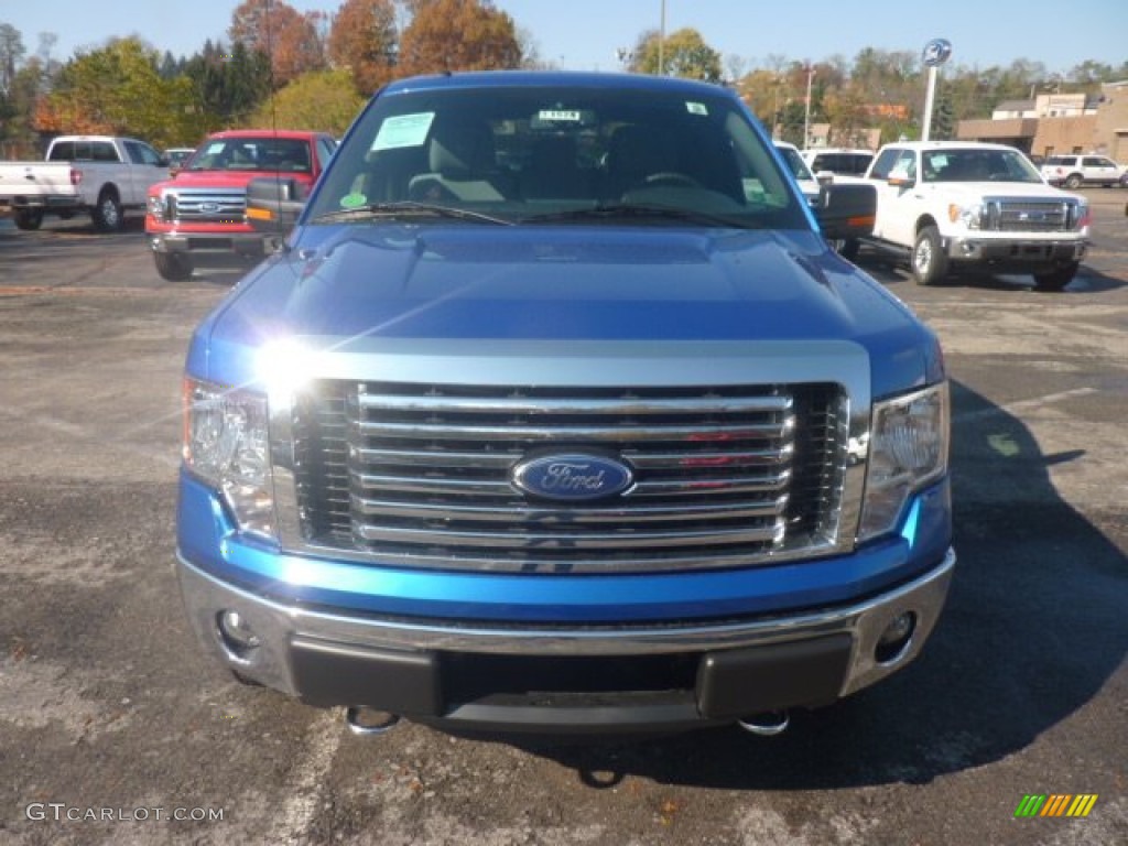 2011 F150 XLT SuperCrew 4x4 - Blue Flame Metallic / Steel Gray photo #6