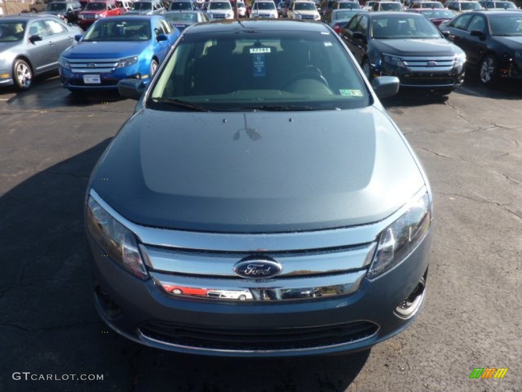 2012 Fusion SE - Steel Blue Metallic / Charcoal Black photo #6