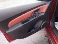 Jet Black/Brick 2012 Chevrolet Cruze LTZ/RS Door Panel
