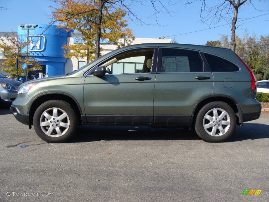 2009 CR-V EX 4WD - Green Tea Metallic / Ivory photo #1