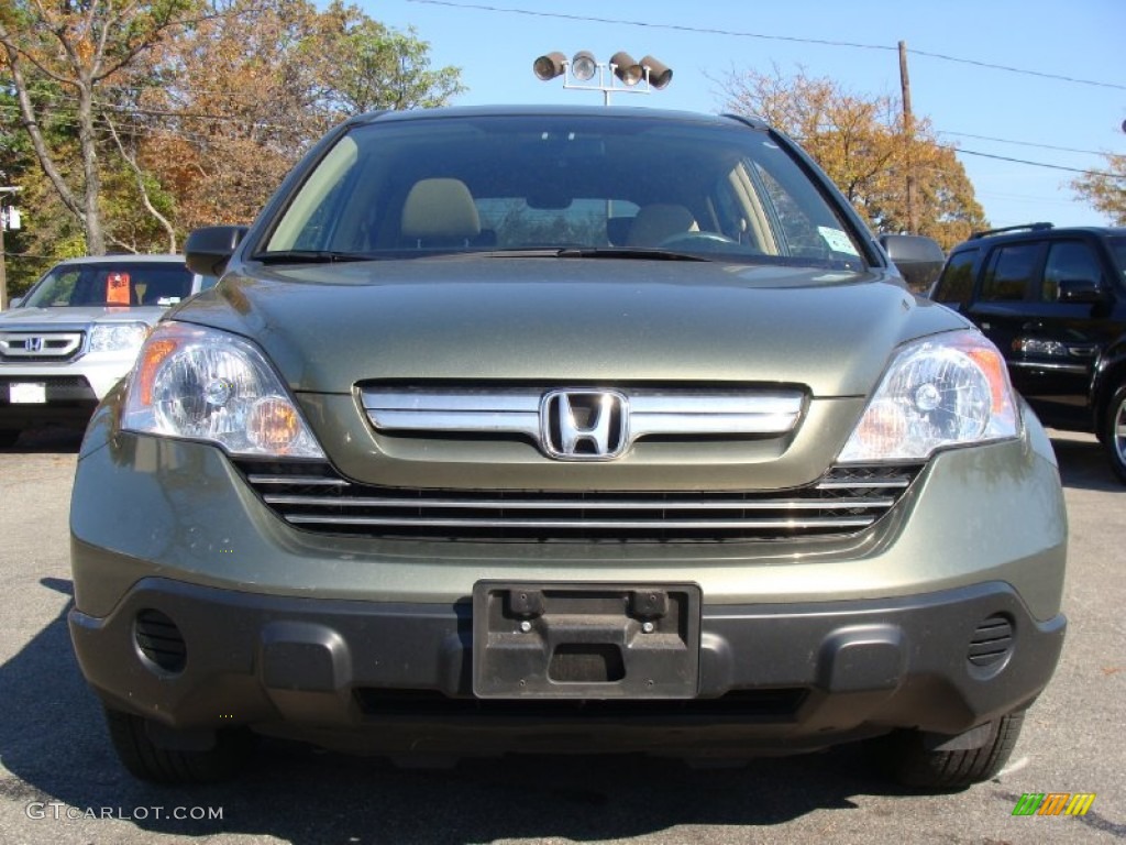 2009 CR-V EX 4WD - Green Tea Metallic / Ivory photo #6