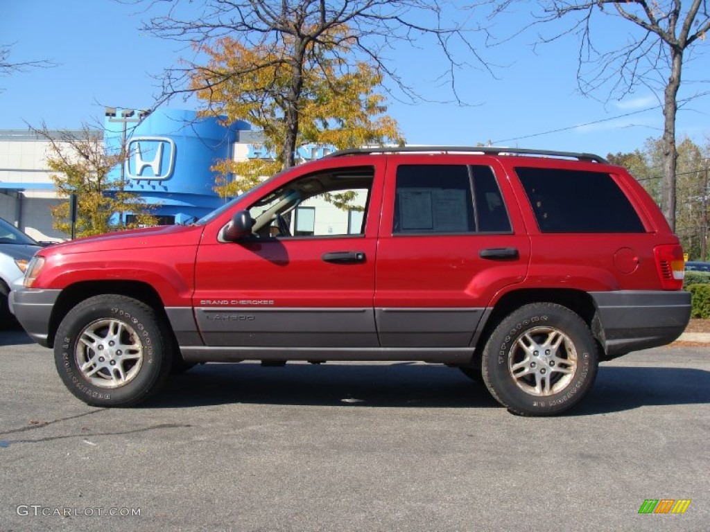 2002 Grand Cherokee Laredo 4x4 - Inferno Red Tinted Pearlcoat / Sandstone photo #1