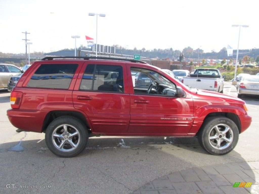 2002 Grand Cherokee Limited 4x4 - Inferno Red Tinted Pearlcoat / Sandstone photo #7