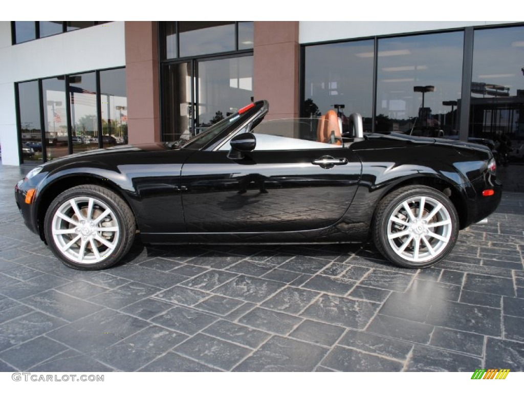 Brilliant Black 2008 Mazda MX-5 Miata Grand Touring Roadster Exterior Photo #55973971