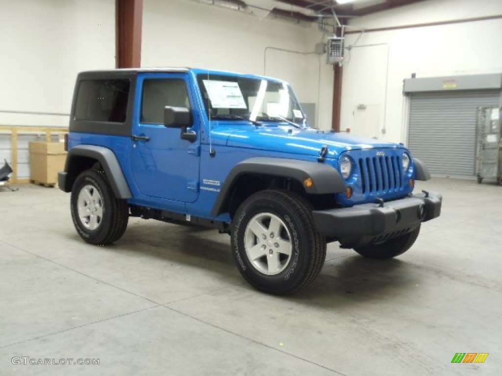 2012 Wrangler Sport S 4x4 - Cosmos Blue / Black photo #7